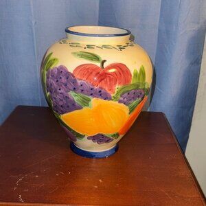 Colorful Fruit Design Ceramic Vase